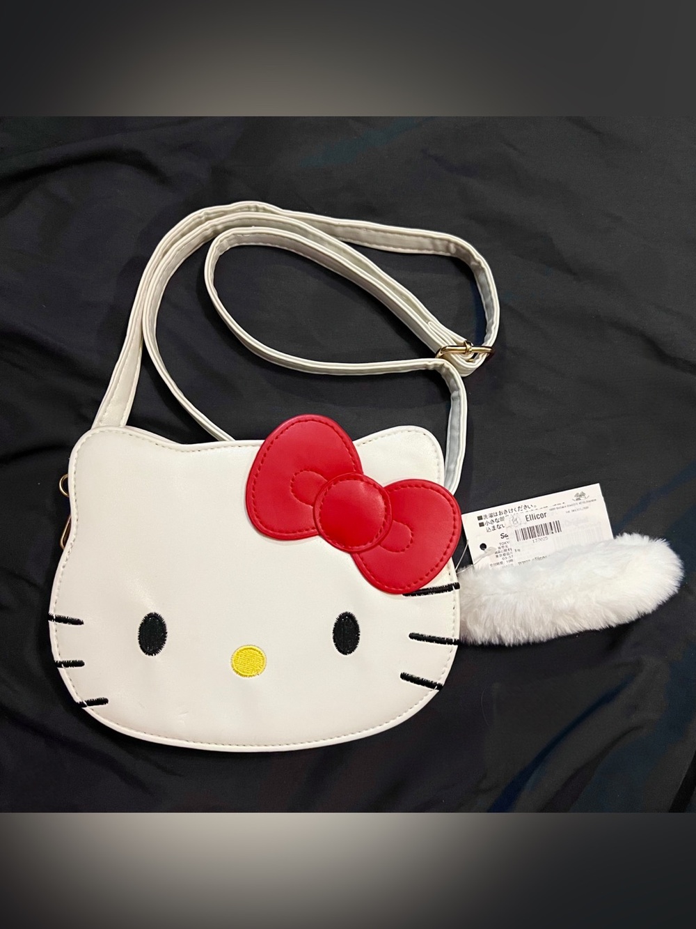 Sanrio Hello Kitty White Crossbody Purse with Red Bow
